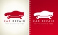 Auto repair logo. Car vector illustration. Royalty Free Stock Photo